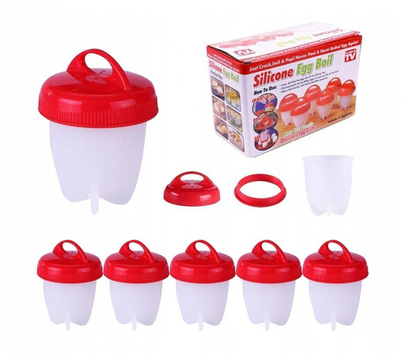 Silikonowe foremki do gotowania jajek 6 sztuk „silicone egg boil”