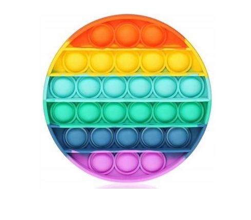 Zabawka sensoryczna Pop It antystres kolorowa koło miękka 13cm
