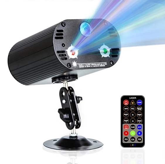 Projektor laserowy rzutnik na pilot 36 wzorów 3 led rgb