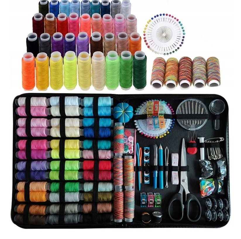 Zestaw krawiecki do szycia nici igły przybornik etui xxl 229 el