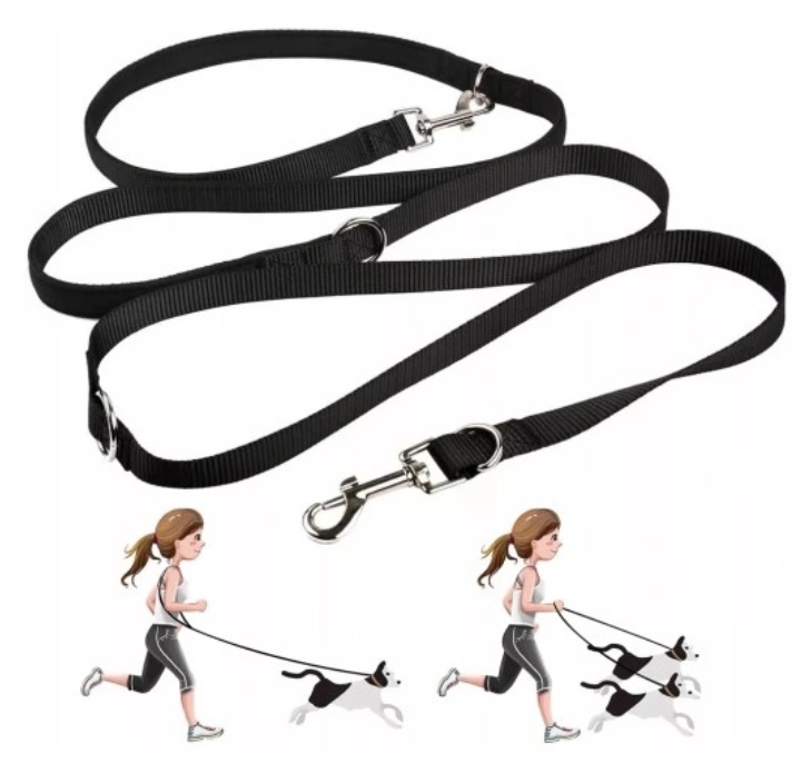 Smycz treningowa dla psa do tresury regulowana przepinana 155cm