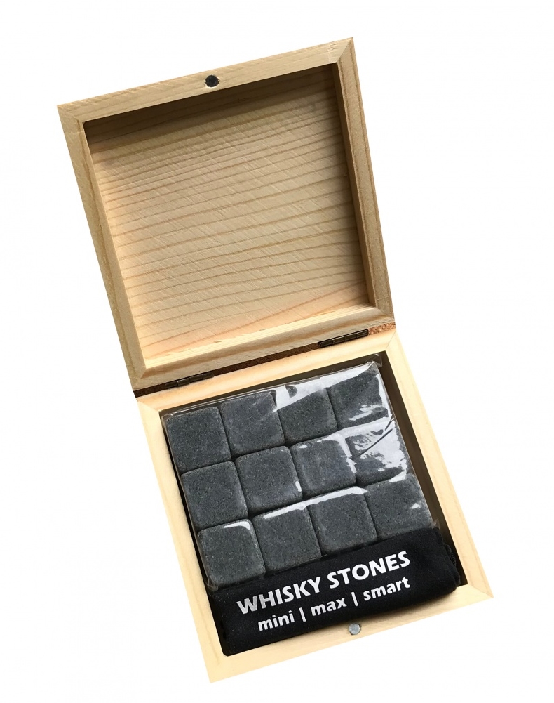 Kamienie lodowe kostki do whisky whiskey drewniane opakowanie 12szt - obrazek 2