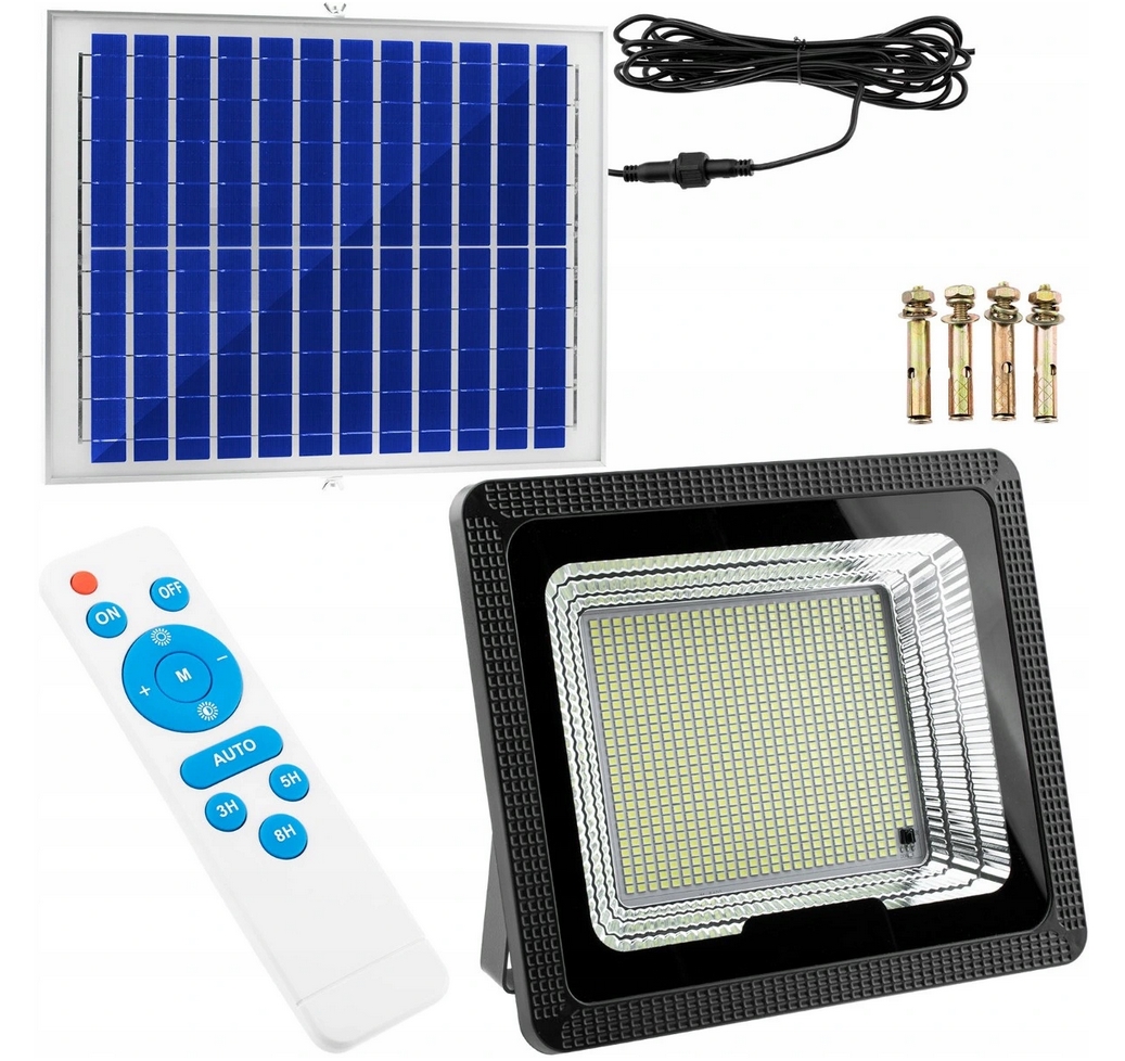 Lampa solarna led naświetlacz solar panel halogen pilot ip67 300w