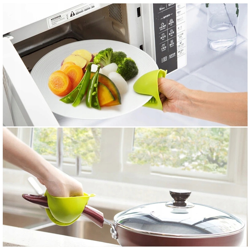 Rękawica silikonowa żaroodporna łapka krokodylek chwytak - obrazek 3