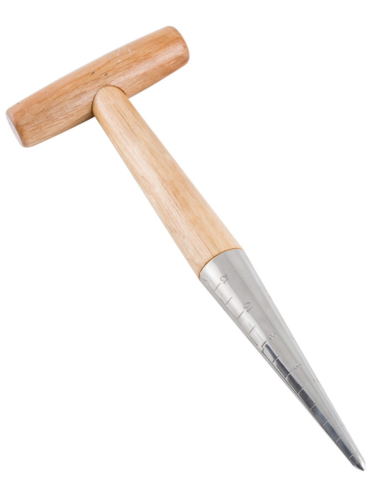 Pikownik dołownik ogrodniczy ogrodowy sadzarka miarka 29cm