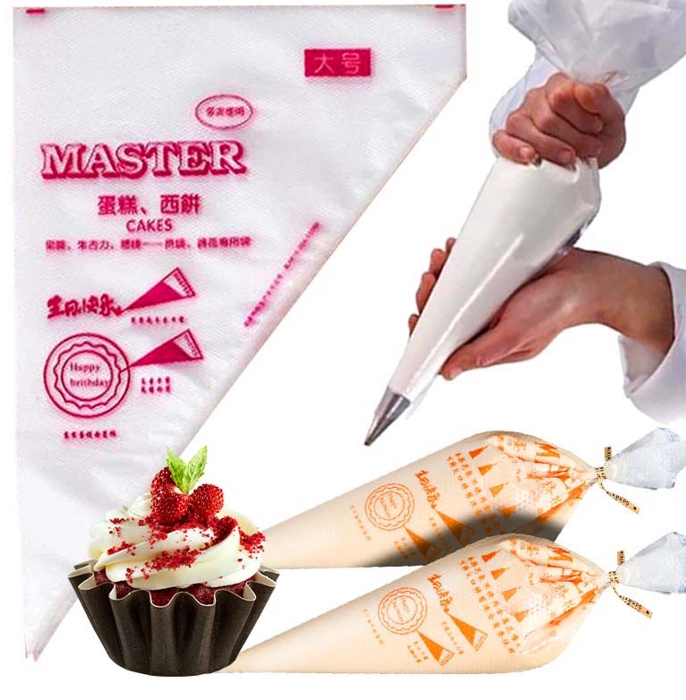 Rękaw cukierniczy jednorazowy dekorator do tortu zestaw 100szt l