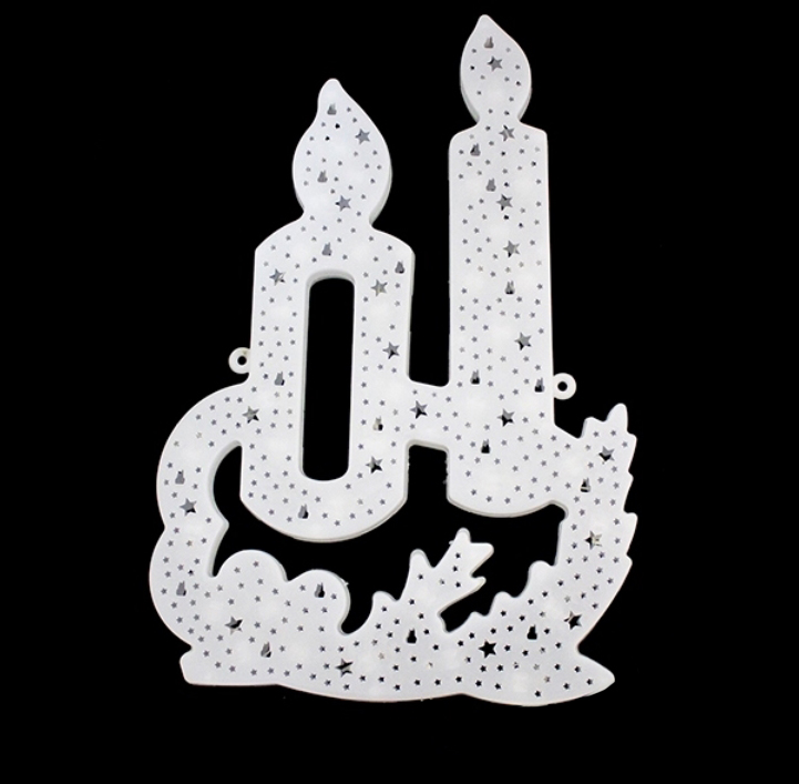 Ozdoba led na baterie świecznik lampki biały ciepły xxl 42cm - obrazek 2