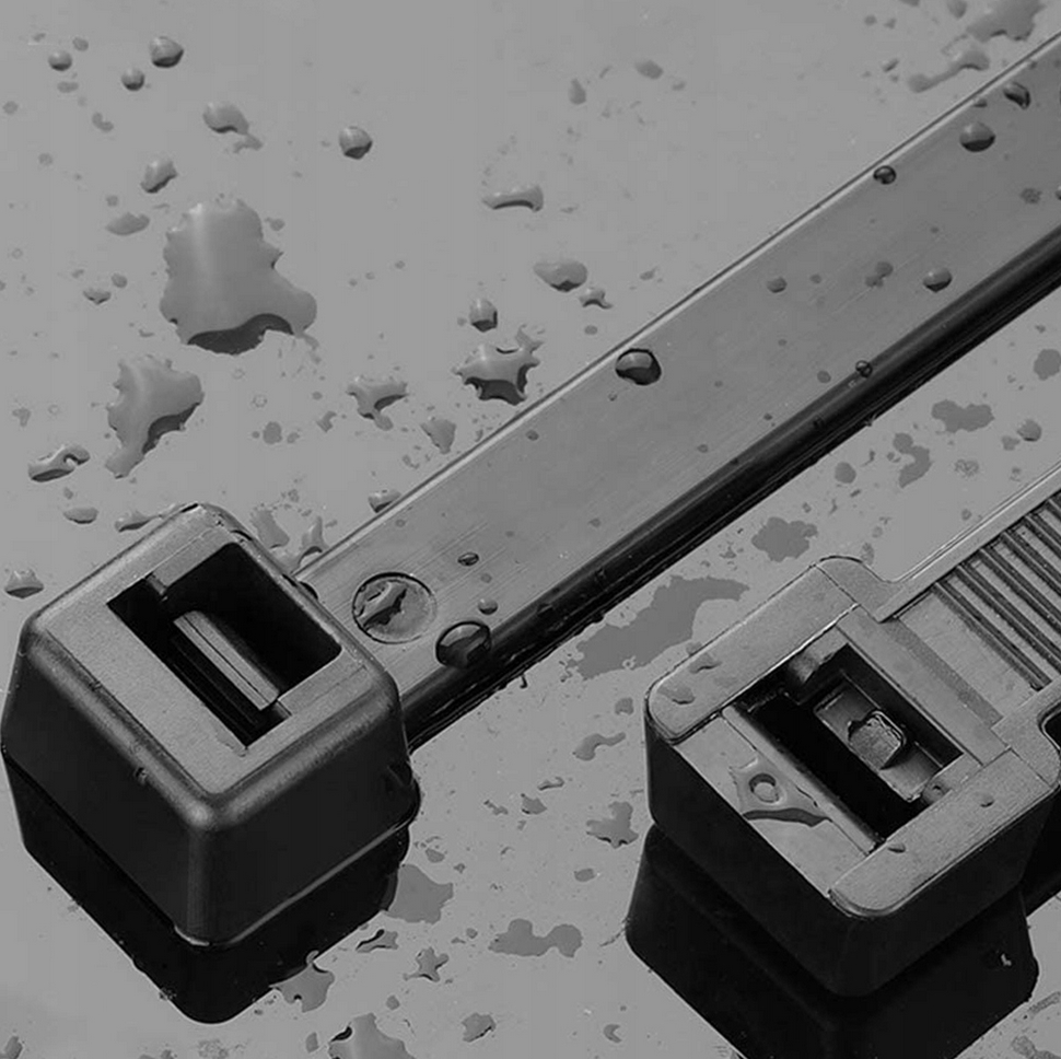 Opaski zaciskowe kablowe trytki uv czarne 2.5x100mm 100 sztuk - obrazek 2