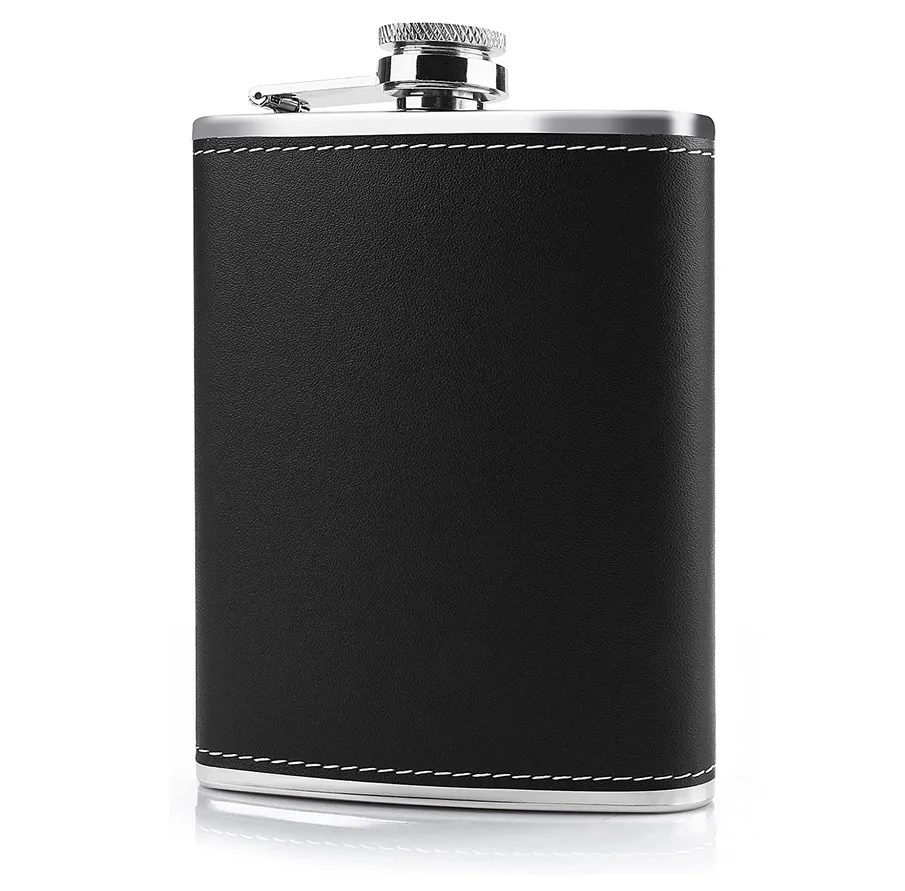 Piersiówka stalowa metalowa nierdzewna czarna 210ml