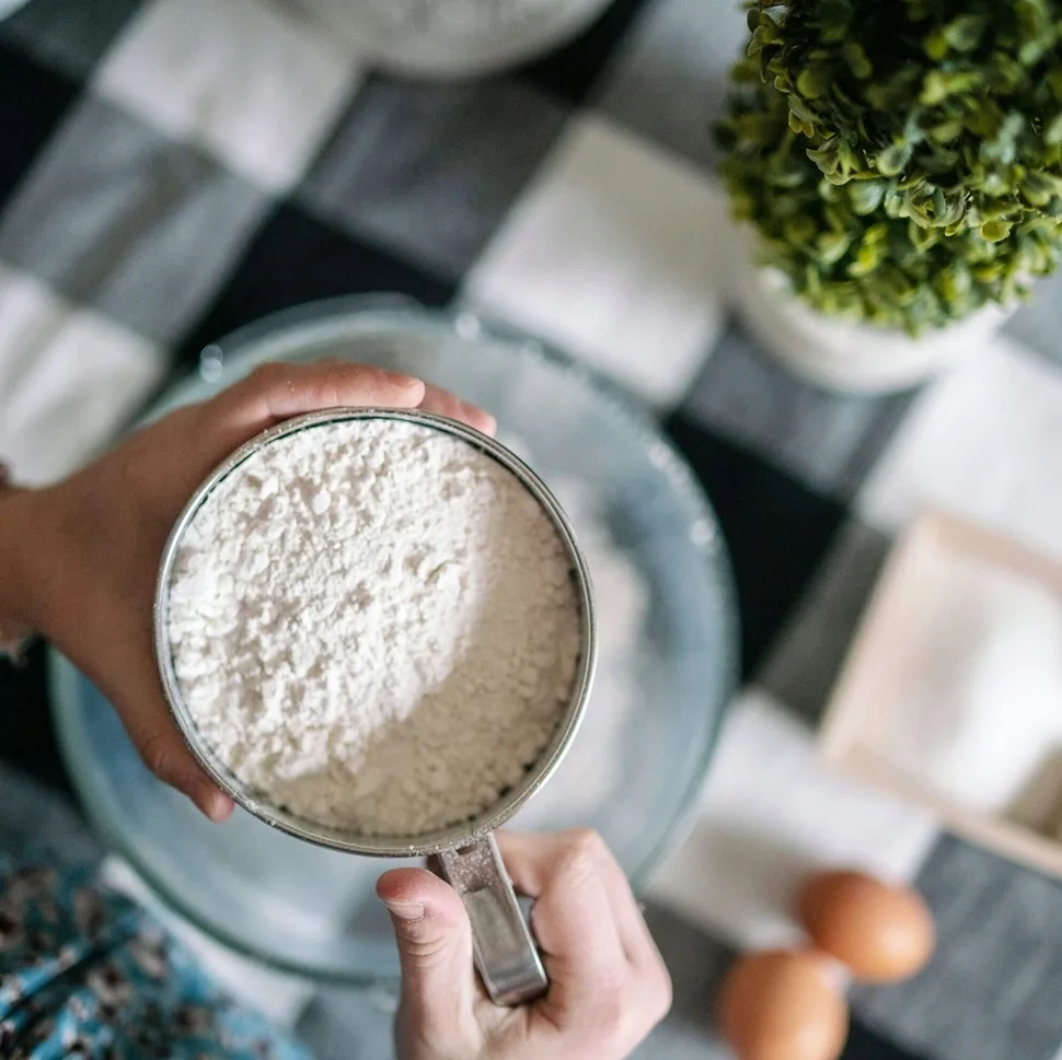Przesiewacz do mąki kubek cedzak sitko stalowe - obrazek 2