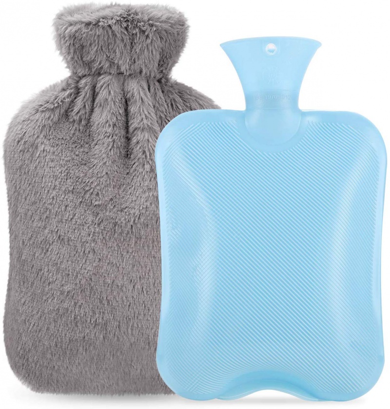 Pluszowy termofor gumowy w pokrowcu plusz 2l