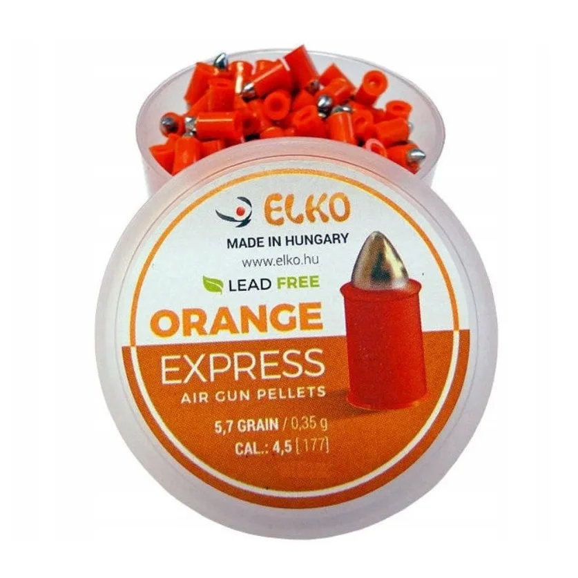 Śrut stalowy teflonowy bezołowiowy ostry ELKO orange pomarańczowy 4,5mm - obrazek 2