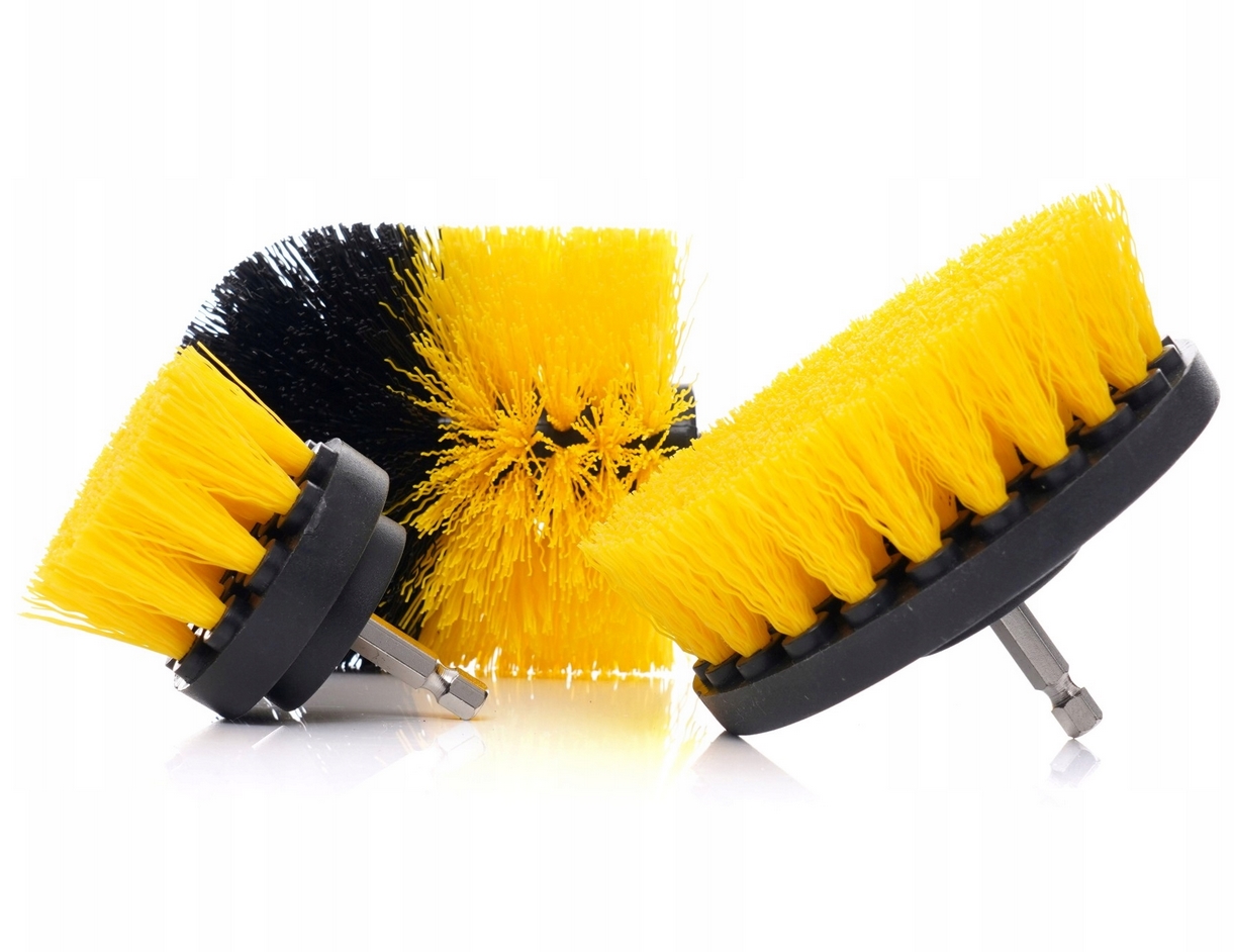 Szczotki czyszczące sprzątające na wiertarkę 1/4 zestaw 3 el - obrazek 2