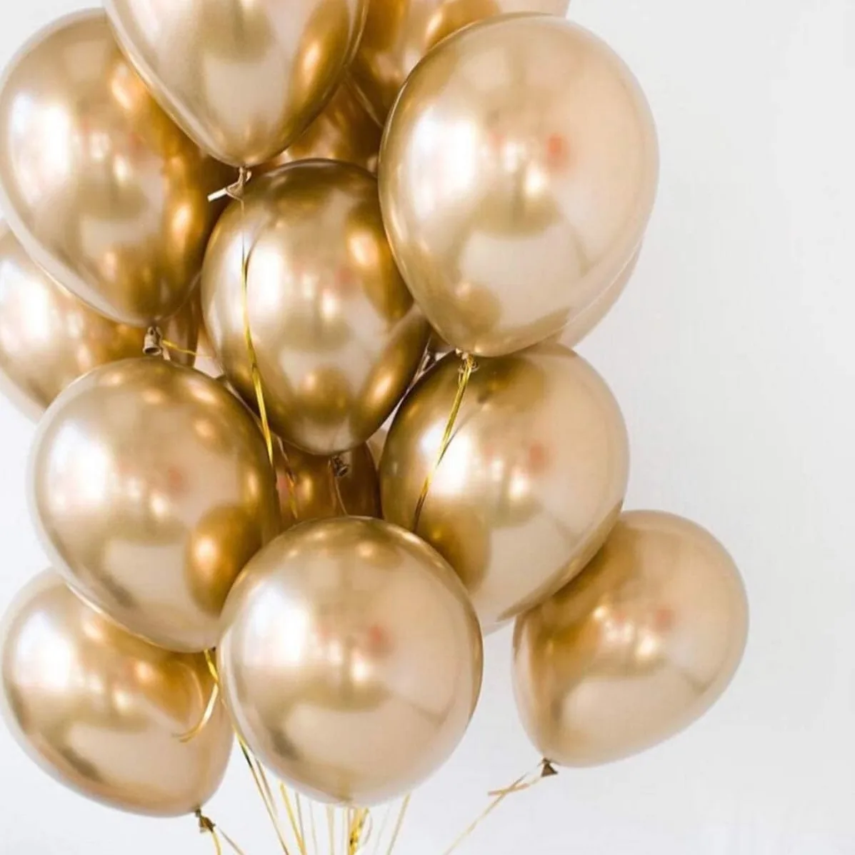 Balony złoty różowy biały rose gold chrom pastelowe dekoracja zestaw 103 el - obrazek 4