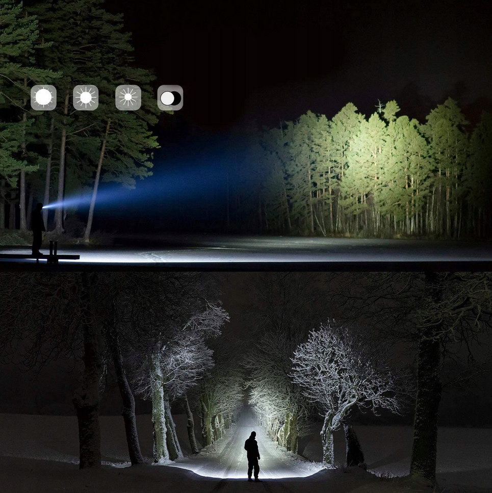 Zestaw latarek led latarka taktyczna wielofunkcyjna akumulatorowa - obrazek 2