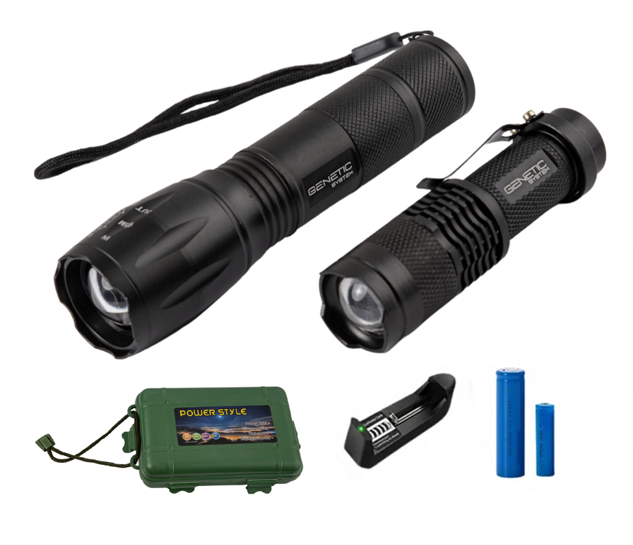 Zestaw latarek led latarka taktyczna wielofunkcyjna akumulatorowa