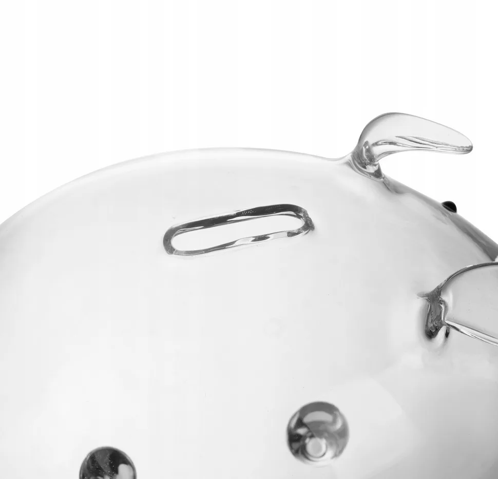 Skarbonka szklana świnka dekoracyjna duża l - obrazek 3