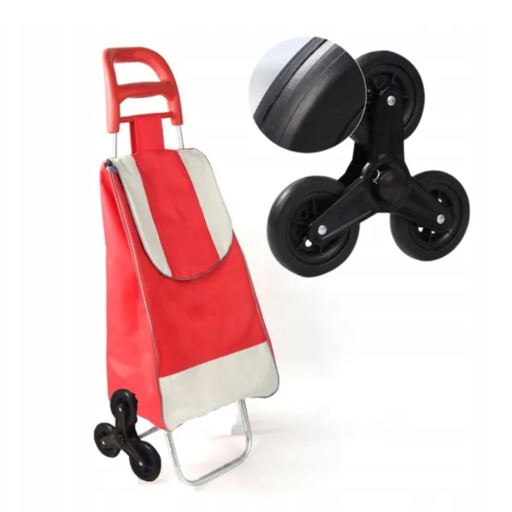 Torba wózek na zakupy składany kółka potrójne - obrazek 2