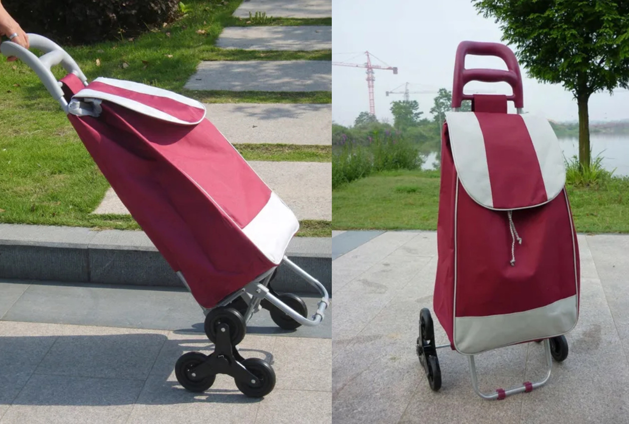 Torba wózek na zakupy składany kółka potrójne - obrazek 7