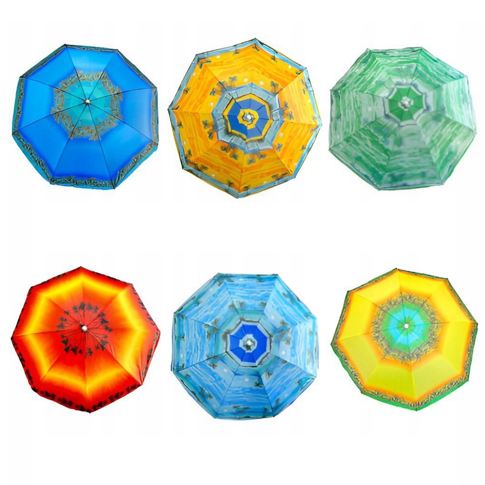 Parasol plażowy ogrodowy rozkładany składany łamany 180x175cm - obrazek 2