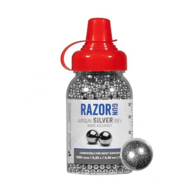 Śrut BBs RazorGun Silver 4,46 mm 1500 szt