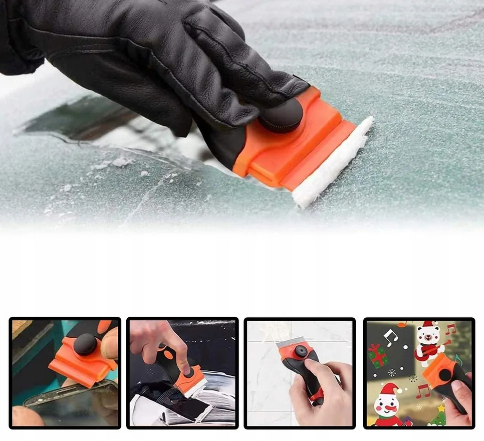 Skrobak dwustronny do płyty indukcyjnej ceramicznej 6x ostrze - obrazek 2