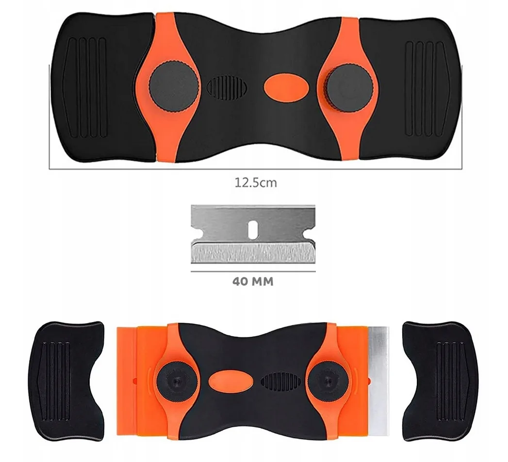 Skrobak dwustronny do płyty indukcyjnej ceramicznej 6x ostrze - obrazek 3