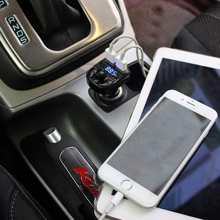 Transmiter fm bluetooth bt 5.0 ładowarka 2x usb microsd 12v 24v - obrazek 4