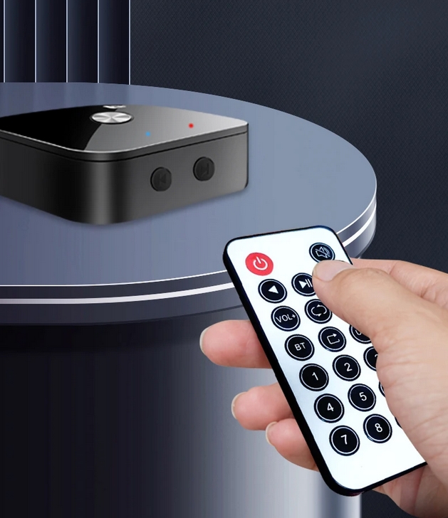 Adapter odbiornik nadajnik bluetooth bt 5.3 2x rca jack 3,5mm aptx nfc pilot - obrazek 5