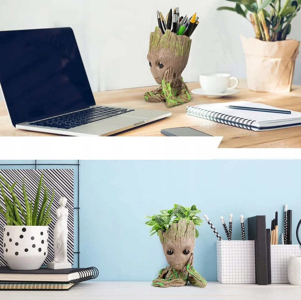 Doniczka groot na biurko kwiaty strażnicy galaktyki 14cm - obrazek 3