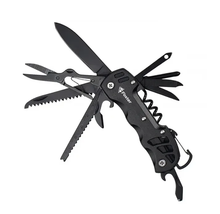 FOXTER® Multitool narzędzie wielofunkcyjne survival scyzoryk 13w1