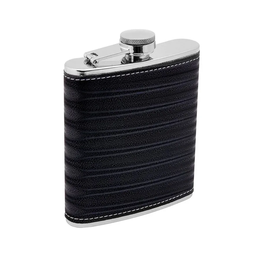 Piersiówka stalowa metalowa nierdzewna czarna 240ml