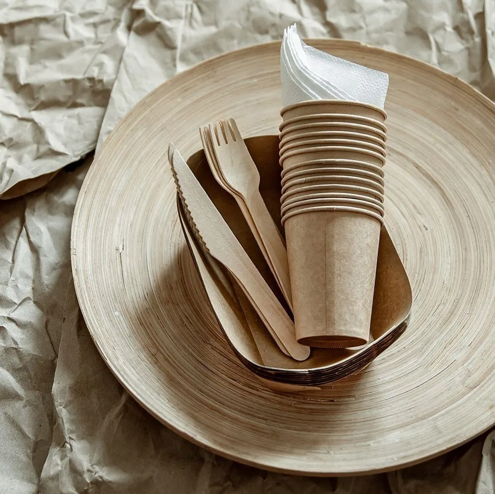 Widelce drewniane jednorazowe ekologiczne zestaw 100szt - obrazek 3