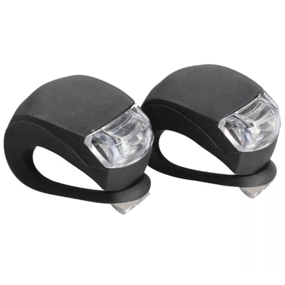 Lampka rowerowa 2x led mocna zestaw lampek do roweru silikonowe - obrazek 2