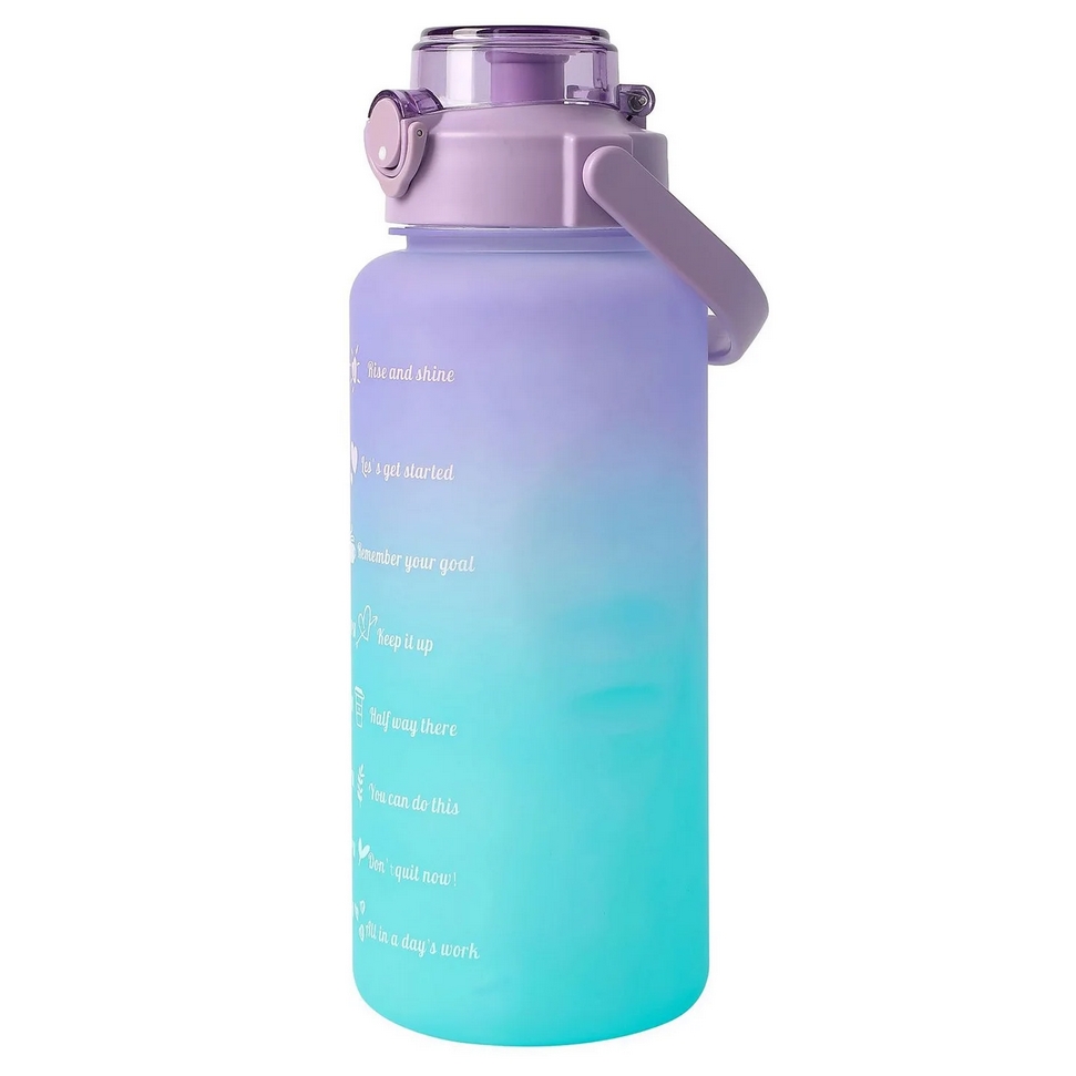 Bidon butelka na wodę sportowa przenośna ze słomką tritan 1,5l - obrazek 2