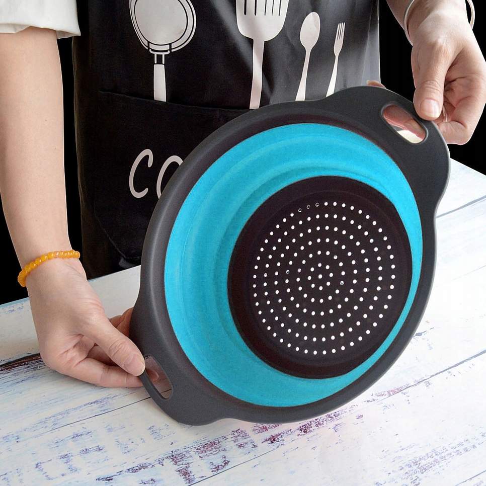 Durszlak składany silikonowy sitko cedzak ociekacz 25cm - obrazek 3