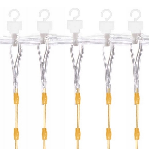 Kurtyna świetlna led drucik usb lampki pilot usb multikolor 2x2m + haczyki - obrazek 8