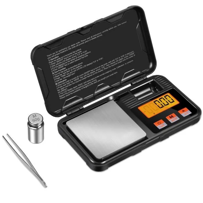 Waga jubilerska elektroniczna kuchenna płaska precyzyjna lcd zestaw 200g 0,01g - obrazek 2