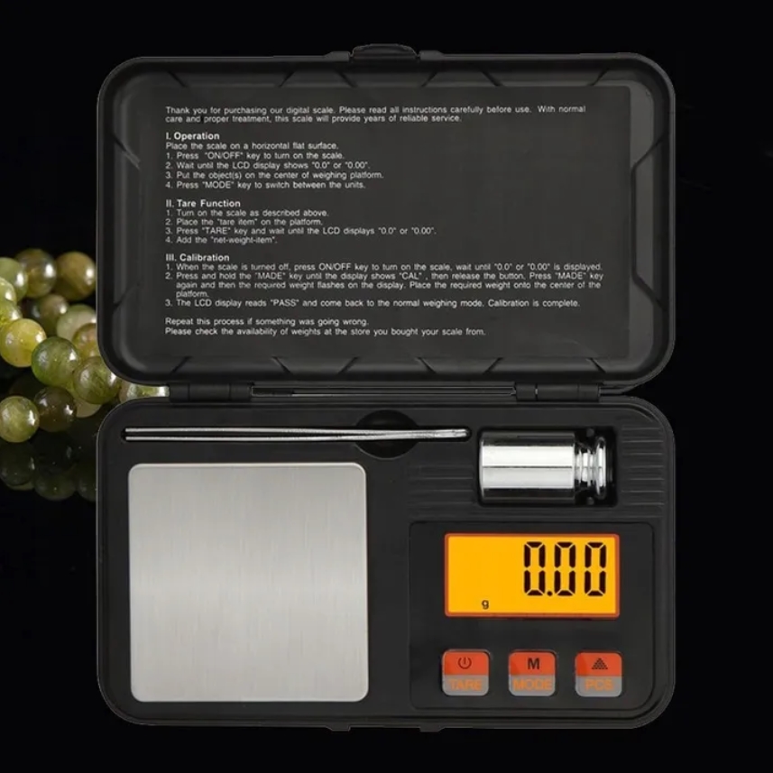 Waga jubilerska elektroniczna kuchenna płaska precyzyjna lcd zestaw 200g 0,01g - obrazek 5