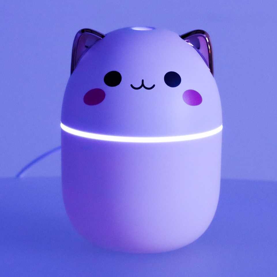 Nawilżacz powietrza kotek mini dyfuzor zapachowy lampka nocna led rgb - obrazek 7