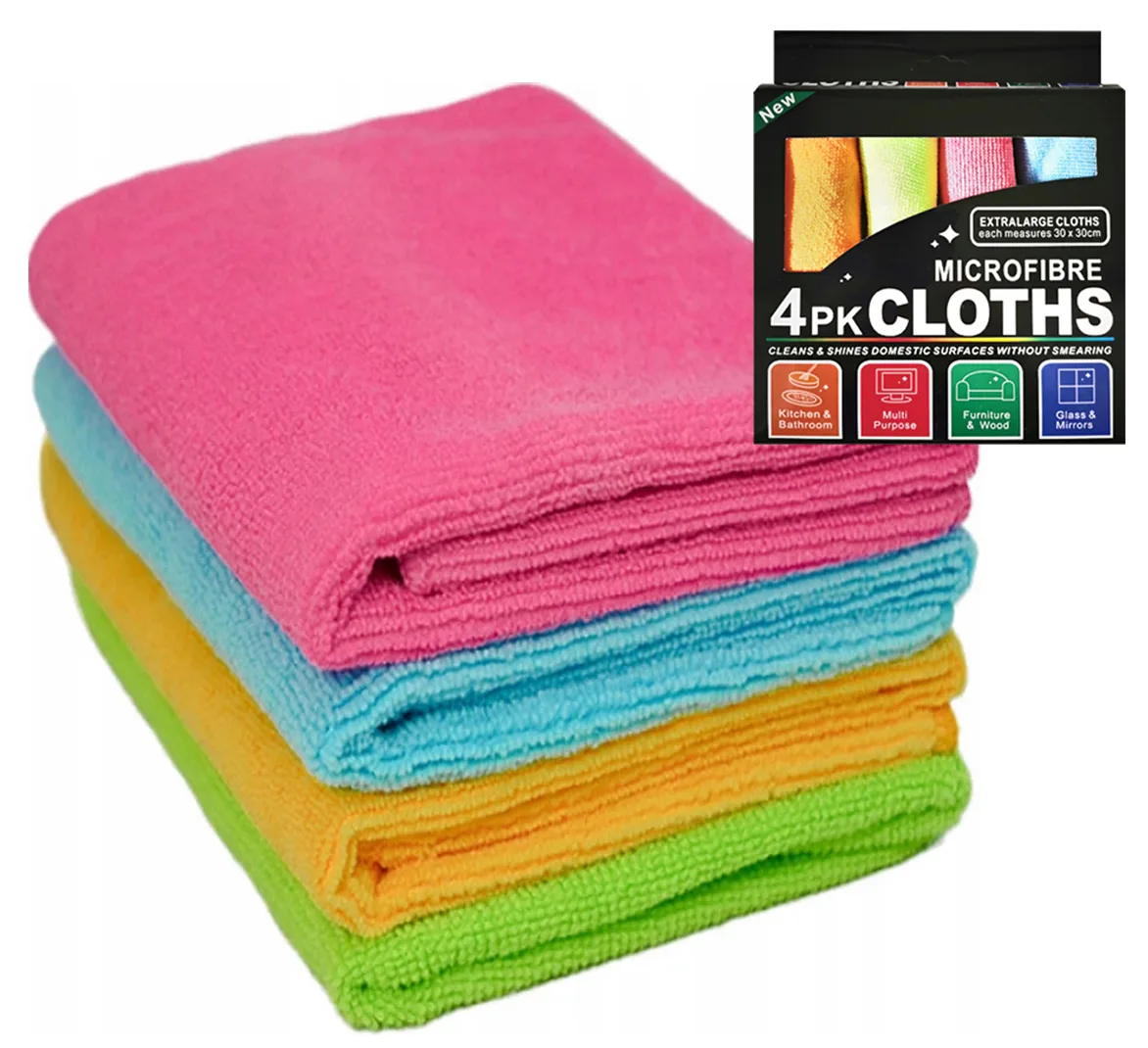 Ściereczka ściereczki z mikrofibry ścierki 30x30cm zestaw 4szt