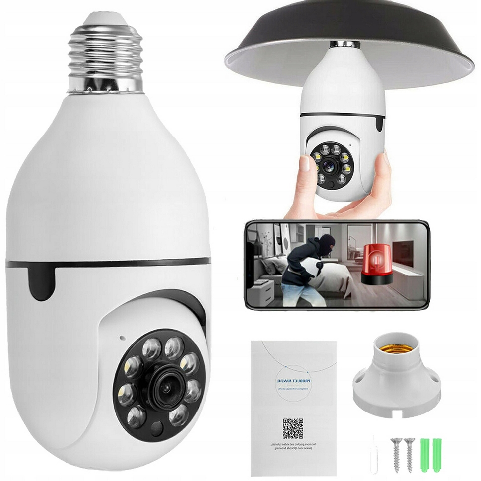 Kamera obrotowa wifi fullhd niania gwint żarówka e27