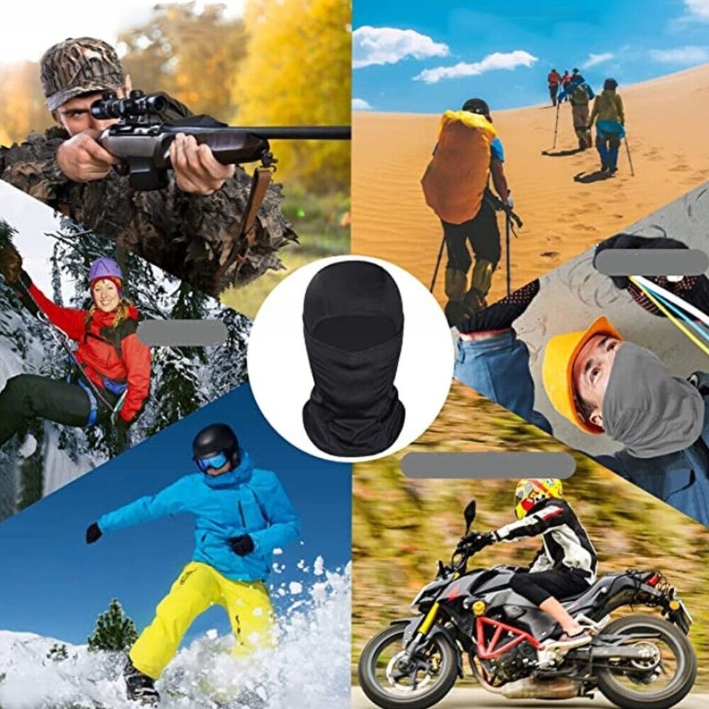 Kominiarka termoaktywna zimowa wojskowa narciarska ciepła maska z kołnierzem - obrazek 5