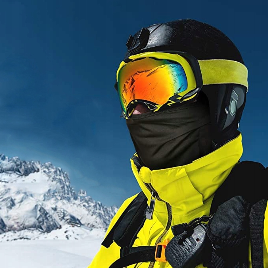 Kominiarka termoaktywna zimowa wojskowa narciarska ciepła maska z kołnierzem - obrazek 7