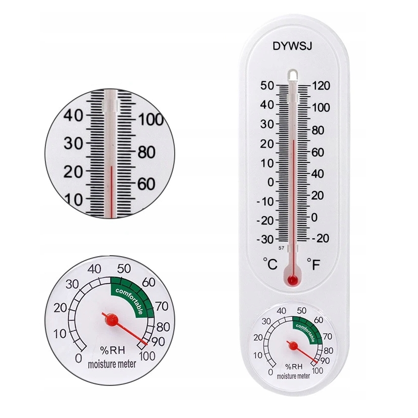 Termometr z higrometrem zewnętrzny wewnętrzny ogrodowy stacja pogodowa 2w1 - obrazek 2