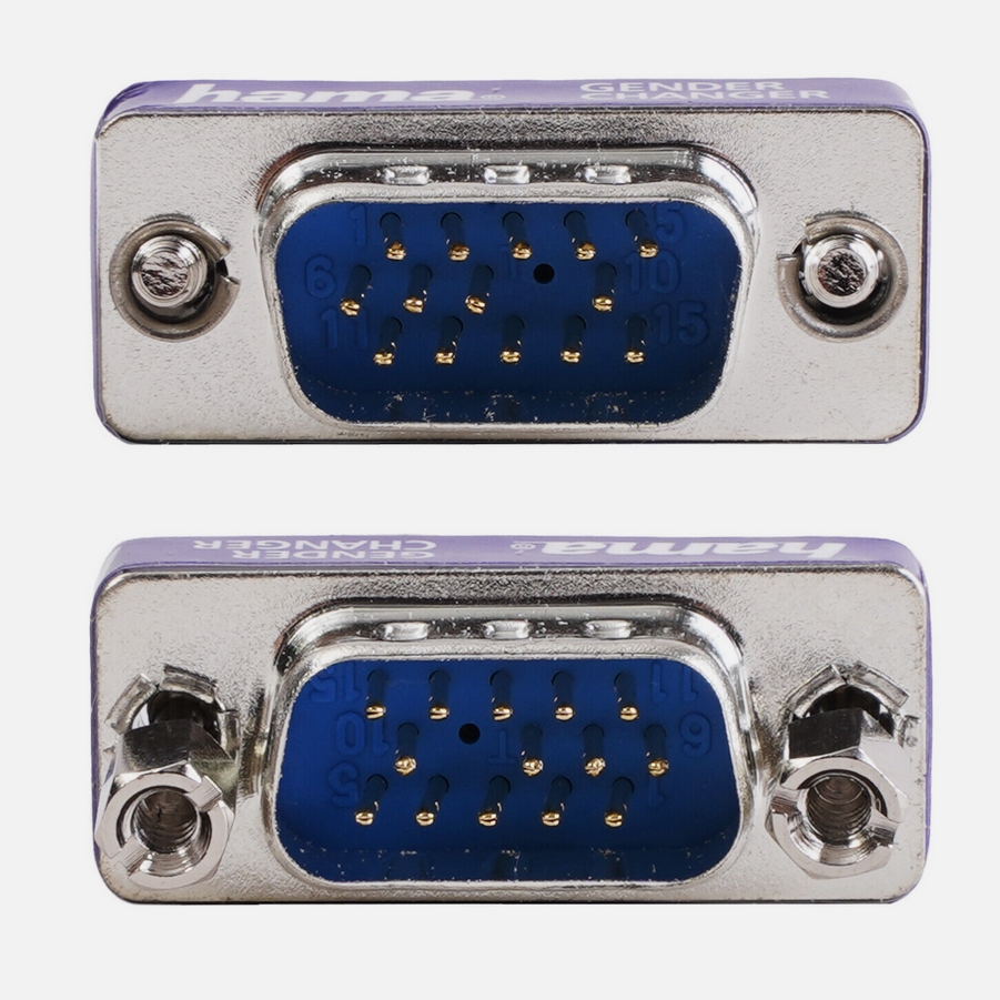 Hama przejściówka vga s-vga męski żeński wtyk 15-pin hdd 3 rzędowy - obrazek 2