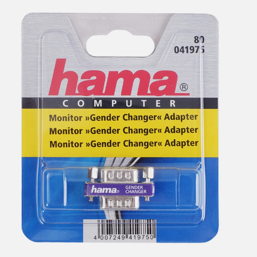 Hama przejściówka vga s-vga męski żeński wtyk 15-pin hdd 3 rzędowy - obrazek 3