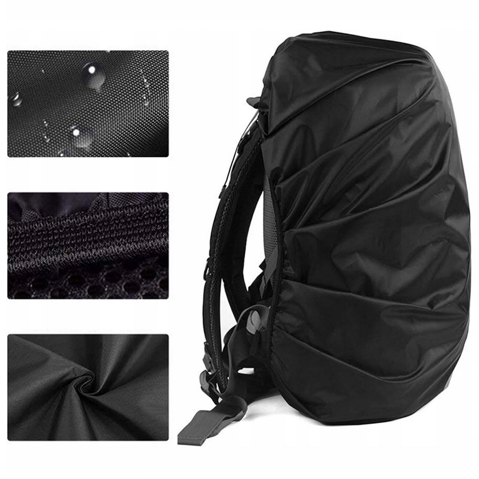 Pokrowiec na plecak wodoodporny przeciwdeszczowy peleryna na deszcz 35l - obrazek 2