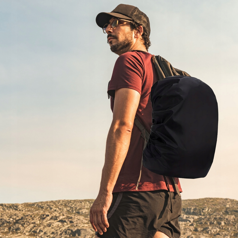 Pokrowiec na plecak wodoodporny przeciwdeszczowy peleryna na deszcz 35l - obrazek 5