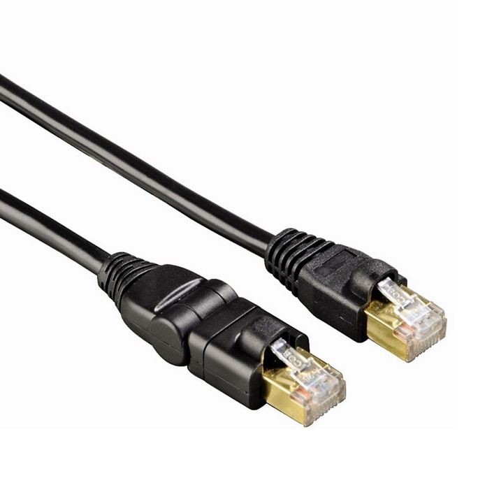 Hama kabel sieciowy rj45 cat6 8p8c kątowy obrotowy 3m